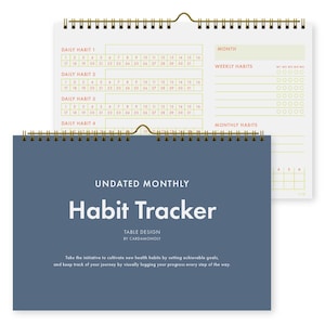 Undated Spiral Habit Tracker Calendar – Structured Daily, Weekly & Monthly Planner – 12 Month Productivity and Goal Organizer