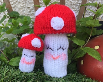 Patrón de tejido de hongo: Hongo de peluche (patrón PDF)