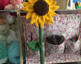 Knitted Sunflower Pattern: DIY Home Decor Flower (Digital PDF Tutorial)