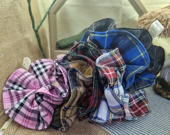 Tartan Scrunchie | Handmade Scottish Hair Scrunchie | Soft Fashion Fabric Hair Accessory | Scottish Gift