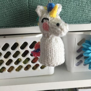 Mini Unicorn Keyring knitting Pattern image 9