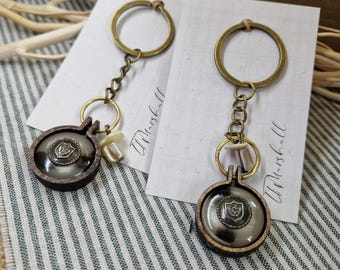 Reclaimed Button Keyring | Upcycled Vintage Button Keychain | Handmade Eco-Friendly Gift | Unique Bag Charm