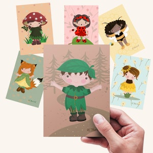 Set di cartoline Nature Fae Dollies - Set di 6 cartoline illustrate con fatine e buste / Stampe artistiche fantasiose di LTMarshall