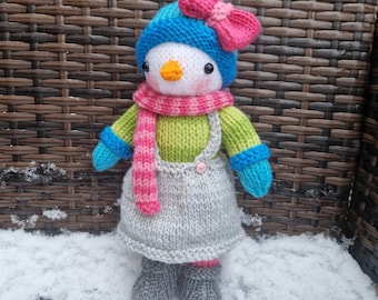 Crystal The Snowgirl Knitting Pattern