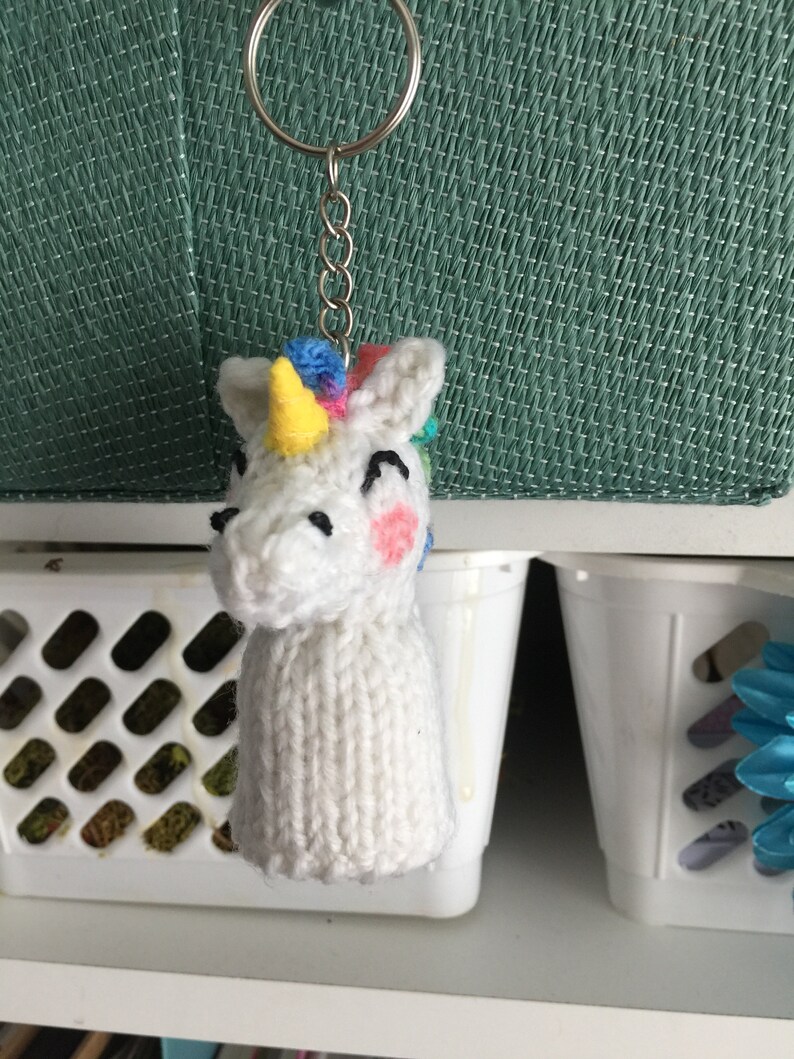 Mini Unicorn Keyring knitting Pattern image 8