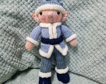 Jack the Frost Elf Knitting Pattern: Easy Christmas Ornament (PDF Pattern)