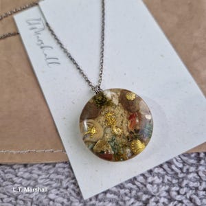 Under the sea scene resin necklace