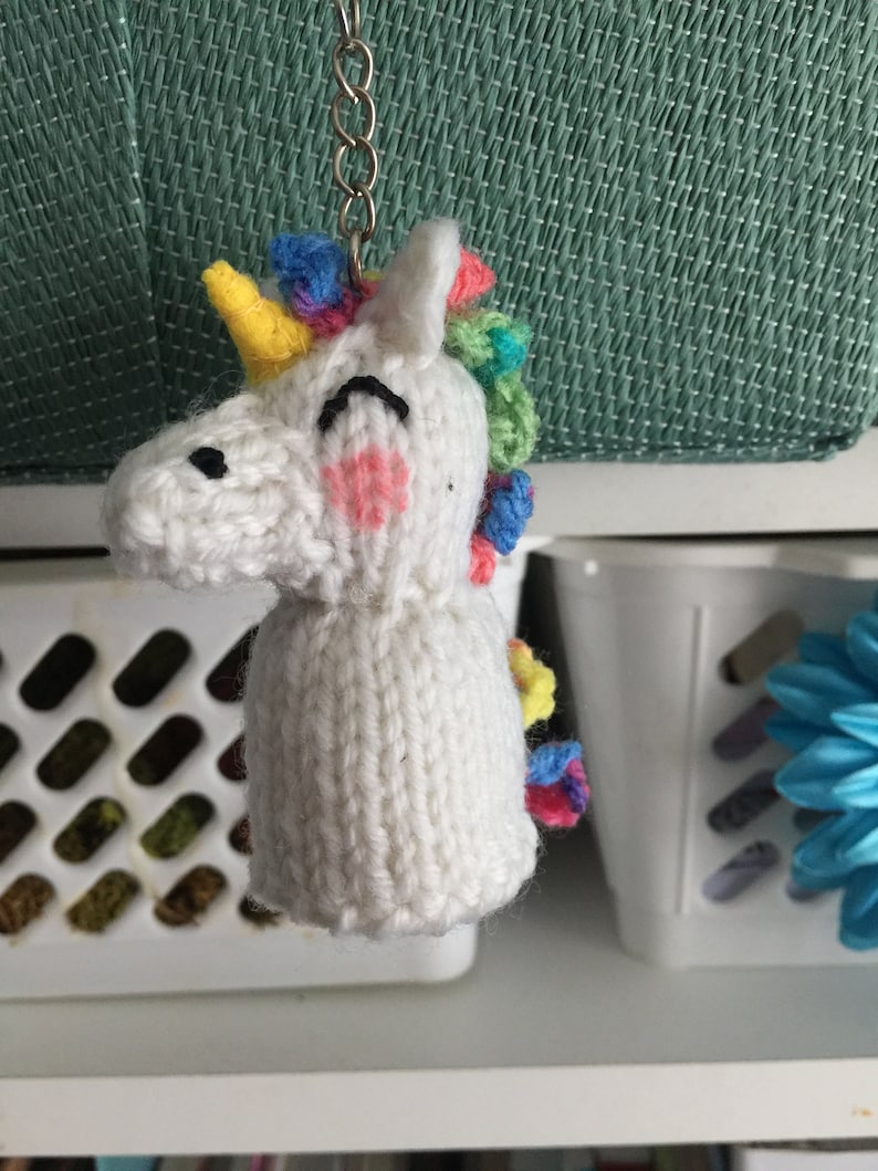 Mini Unicorn Keyring knitting Pattern image 10