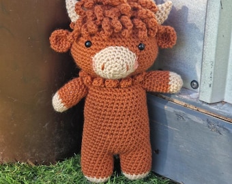 Schema all'uncinetto per la mucca delle Highlands: peluche Harry the Heeland Coo (PDF)