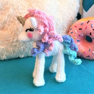 Little Unicorn Knitting Pattern: DIY Stuffed Plush Toy (PDF Tutorial)