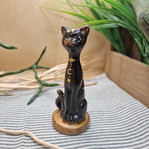 Altar Lucky Black Cat Figurine/Ornament Shrine