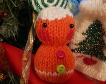 Gingerbread Man breipatroon kerstornament – platgebreide pdf-decoratie