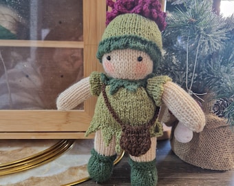 Thistle Doll Knitting Pattern – Scottish Folk Art Toy (Digital Download)