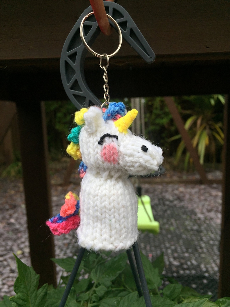 Mini Unicorn Keyring knitting Pattern image 1