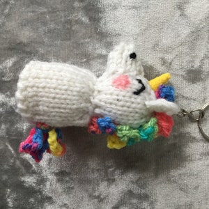 Mini Unicorn Keyring knitting Pattern image 5