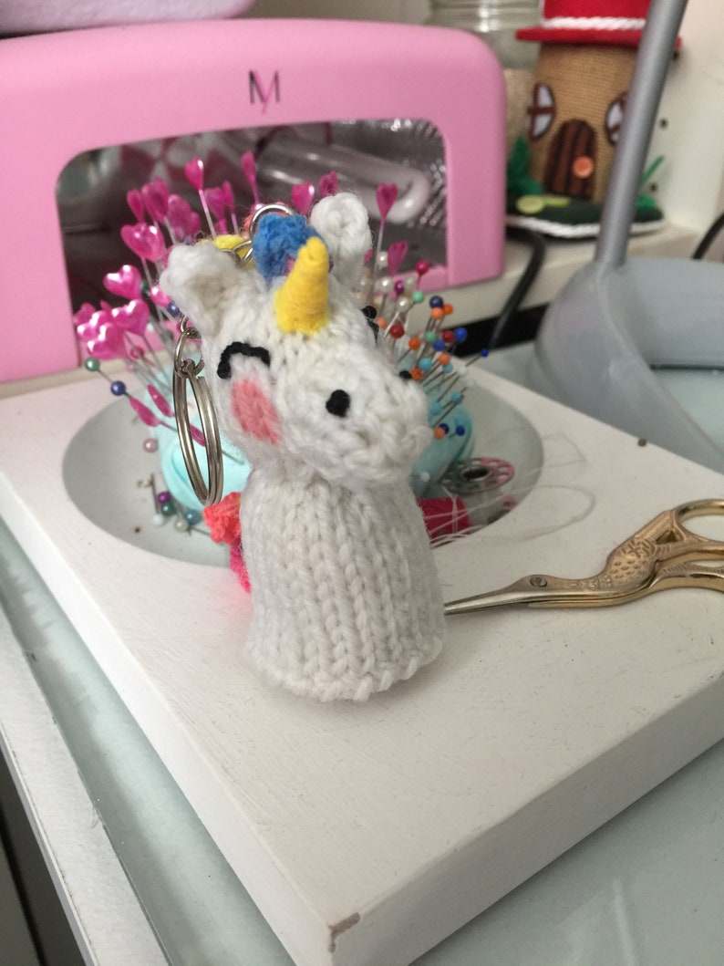 Mini Unicorn Keyring knitting Pattern image 6