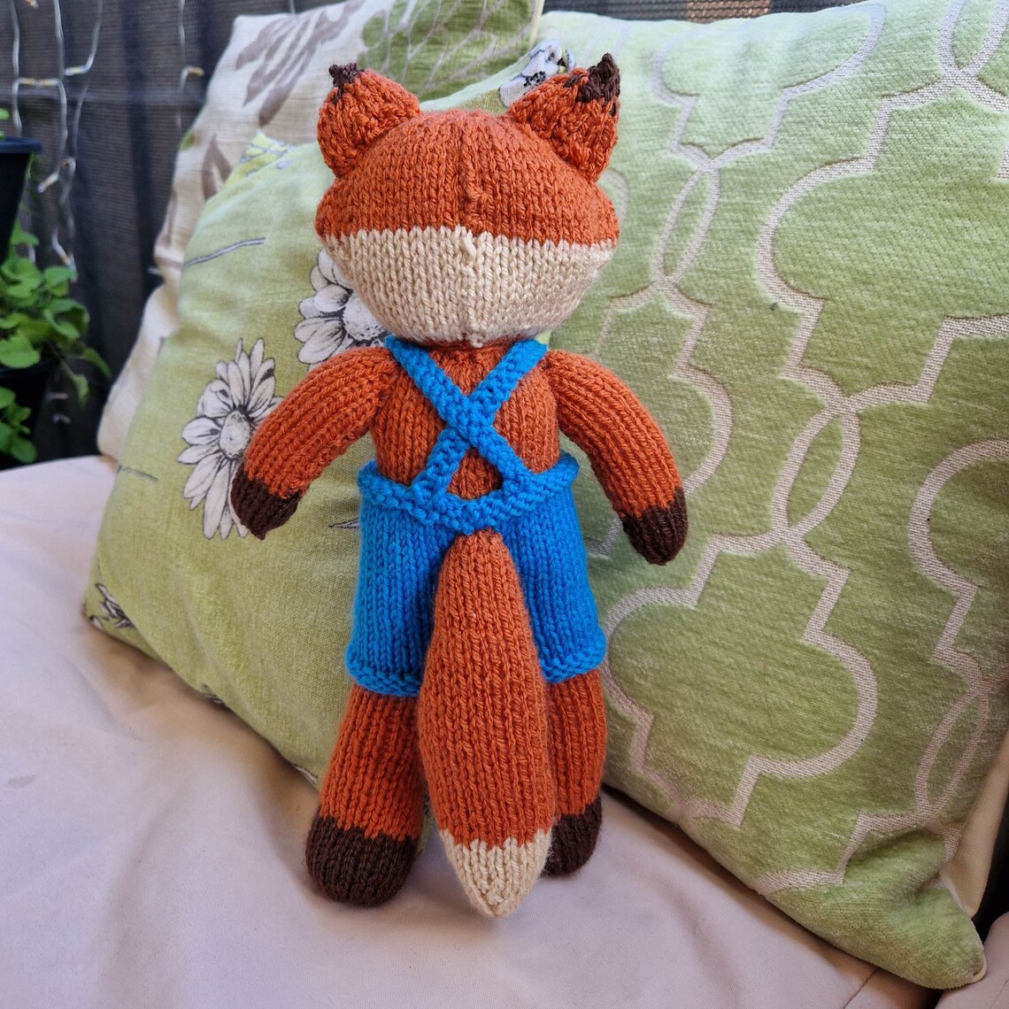 Toby the Fox Knitting Pattern: Vintage-style Plush Toy (PDF Tutorial ...