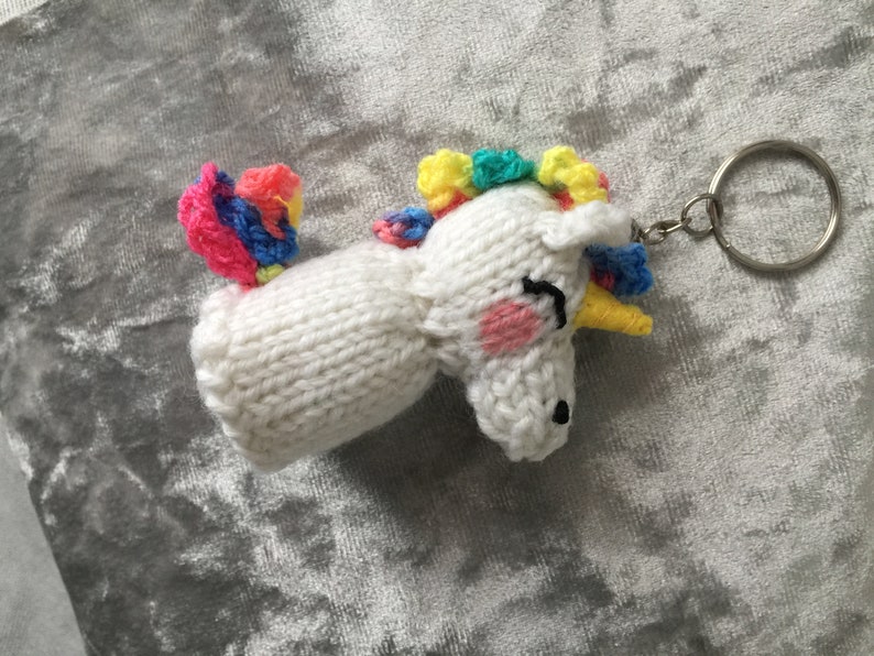 Mini Unicorn Keyring knitting Pattern image 4