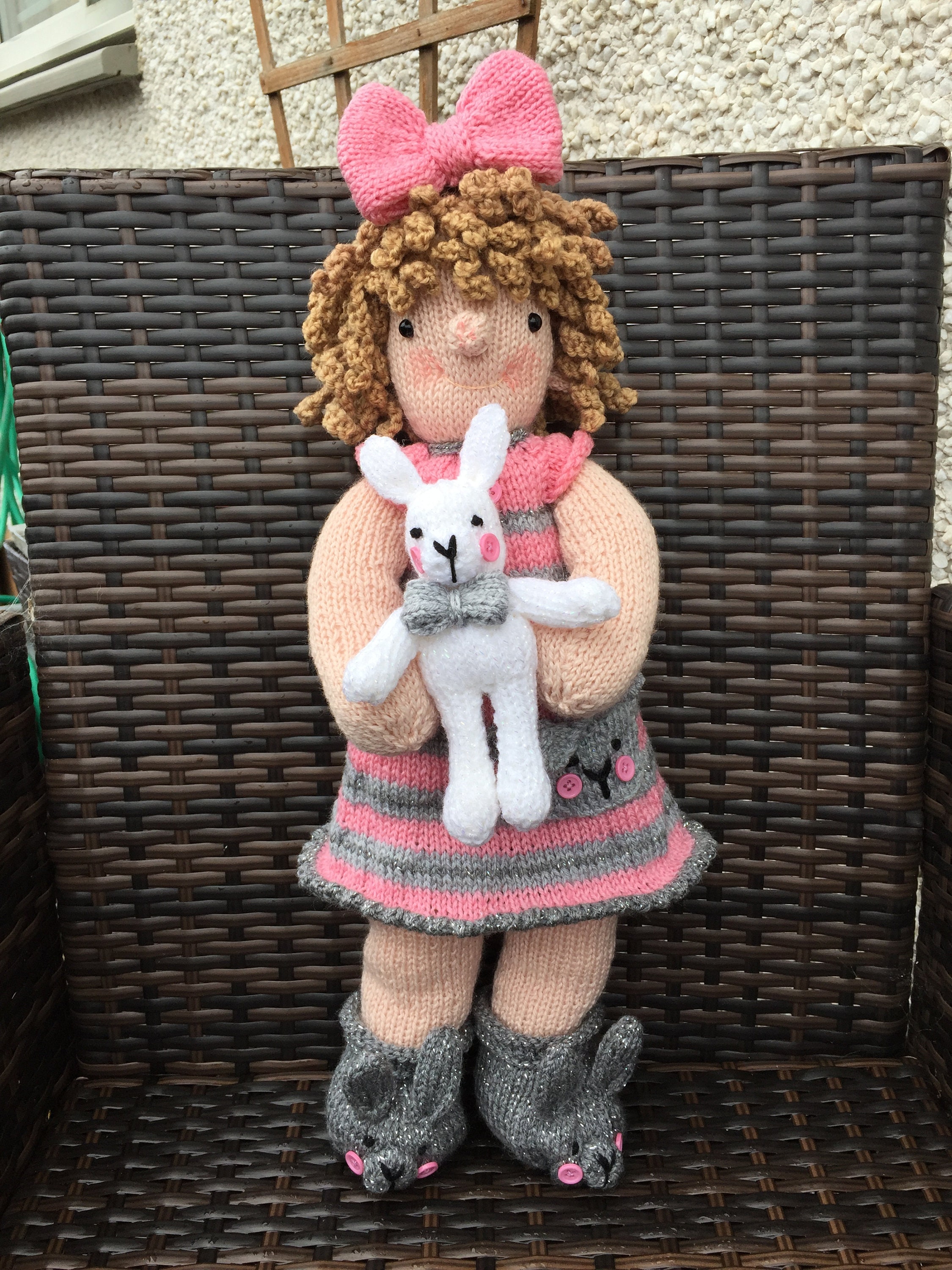 Loulou Belle Dolly Knitting Pattern – Flat-knit 20-in Doll PDF With ...