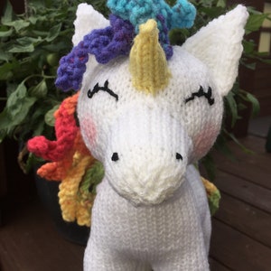 Cuddly unicorn Knitting Pattern image 8