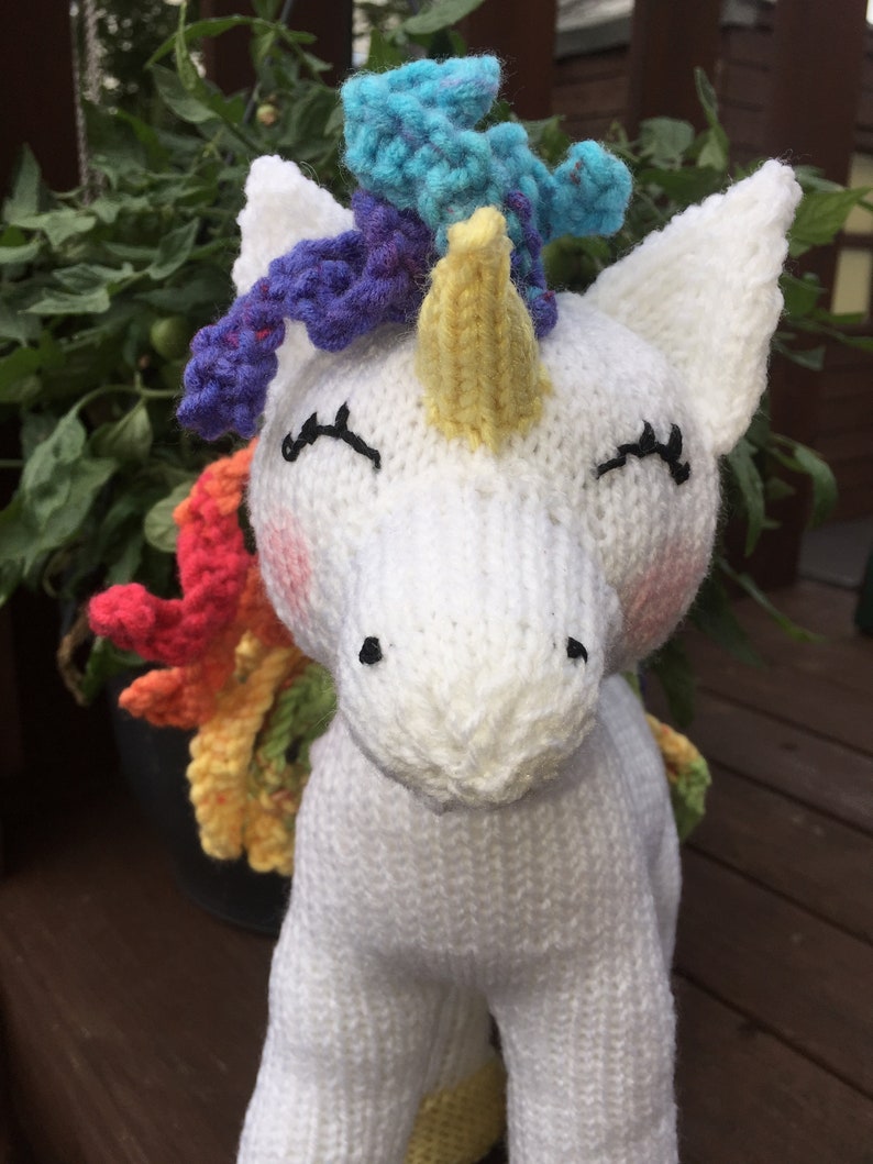 Cuddly unicorn Knitting Pattern image 8