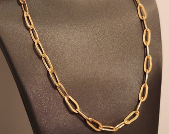 Paperclip Chunky Chain Necklace 18" Long