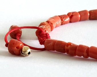 Bracelet corail rouge - Bracelet bohème chic - Bracelet Power