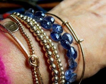 Bracelet iolite - Bracelet Blue Brilliance - Bracelet saphir d'eau