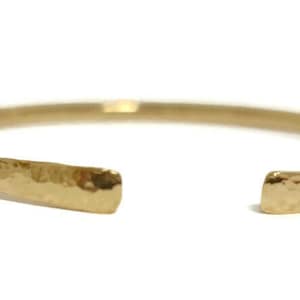 Cuff Bracelet Elegant Gold Cuff Hammered Edges Cuff image 1