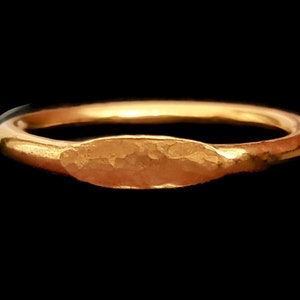 Signet Ring 18k Solid Gold Ring Pinky Ring Graduation Ring Anniversary Ring image 1