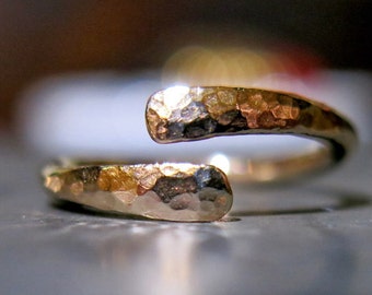 18k Solid Gold Open Cuff Ring