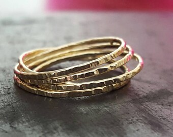 Interlocking Ring - Gold Wedding Ring - Crossing Ring