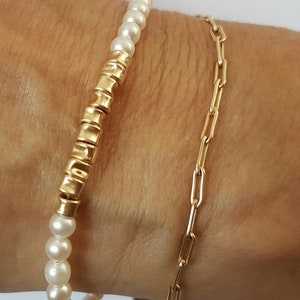 Bracelet de luxe en perles blanches image 4