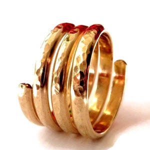 Gold Swirl Ring Contemporary Ring Handmade Ring image 2