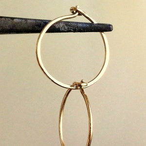 Thin Hoop Earrings One Inch Hoops Classic Hoops Handmade Earrings image 5