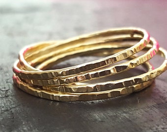 14k Gold-Filled Modern Interlocking Ring