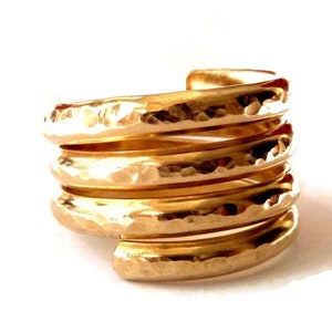 Gold Swirl Ring Contemporary Ring Handmade Ring image 1