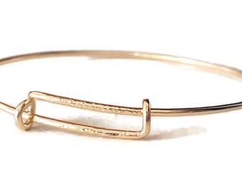 Romana Bangle - Expandable Bracelet - Handmade 14k Gold Bracelet
