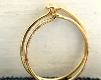 Thin Hoop Earrings - One Inch Hoops - Classic Hoops - Handmade Earrings