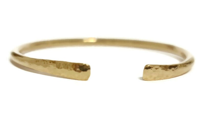 Cuff Bracelet Elegant Gold Cuff Hammered Edges Cuff image 1