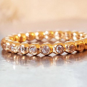 Eternity Rings Two Rings Set Size US10 Ready to Ship Anniversary Rings image 3