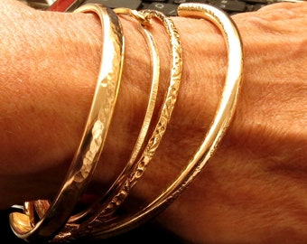 Mix and Match Bangles - Gold Filled Bracelets -