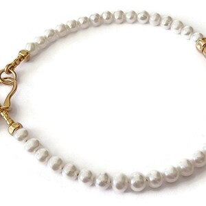 Bracelet de luxe en perles blanches image 1