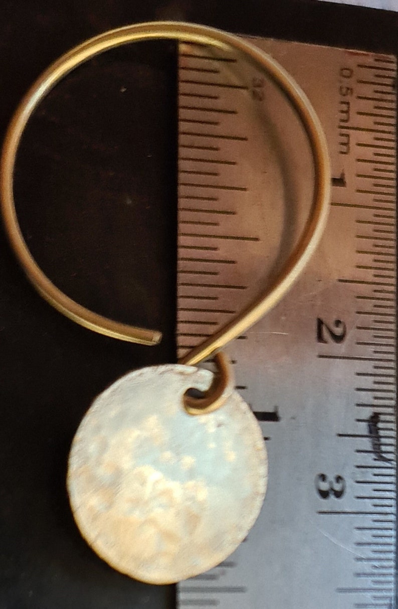 14k Gold Charmed Hoop Earrings Gold Creole image 2