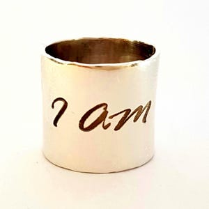 Smooth 925 Silver Band Ring 14mm Wide image 6
