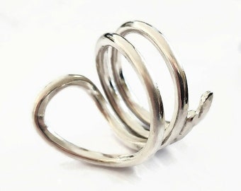 Cobra Snake Ring - Yoga Pose Ring - Statement Ring - Handmade Ring