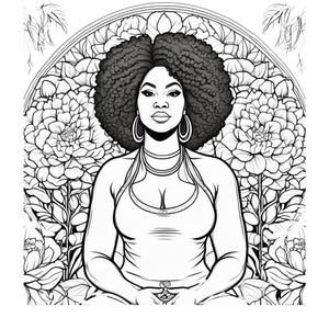 All Things Mandala African American Women Coloring Pages | Digital Download | Printable Art