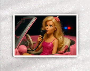 Barbie Bafômetro, Adesivo de Vinil de Humor Negro Engraçado