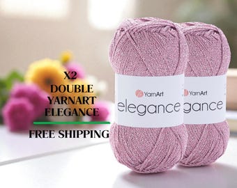 Metallic Cotton Crochet Yarn: Yarnart Elegance, Shiny Summer Knitting