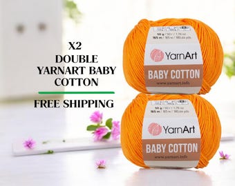 Yarnart Baby Cotton Yarn: Soft Amigurumi Knitting, 55% Cotton